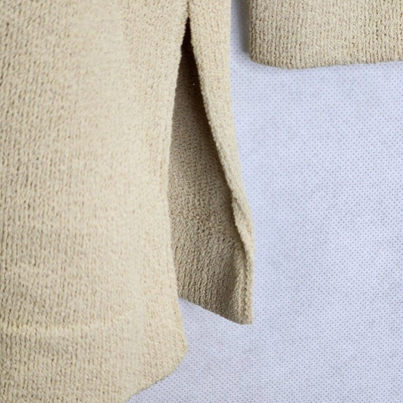 Vintage Helen HSU Cardigan Sweater Size L Black Tan Made in USA Button Front - Picture 6 of 10